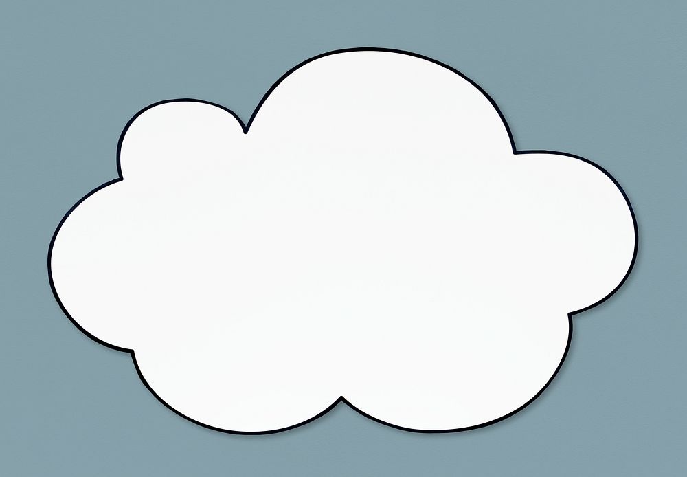 Blank white cloud shaped banner | Premium PSD - rawpixel