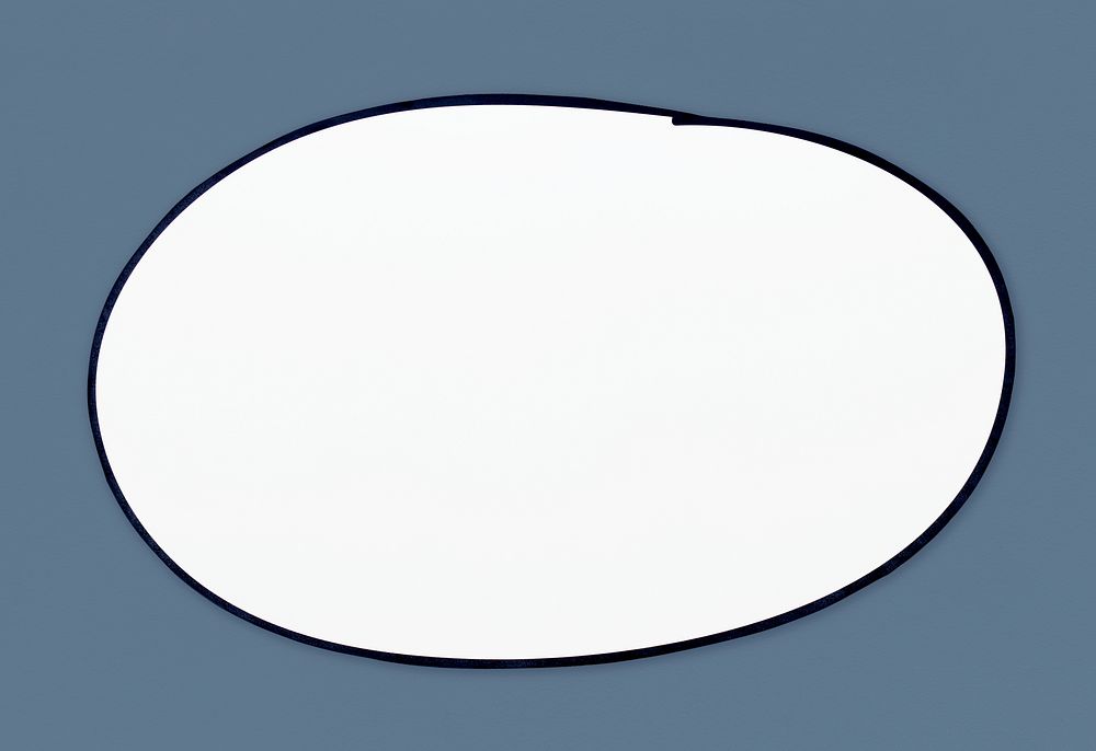 Blank oval white message board