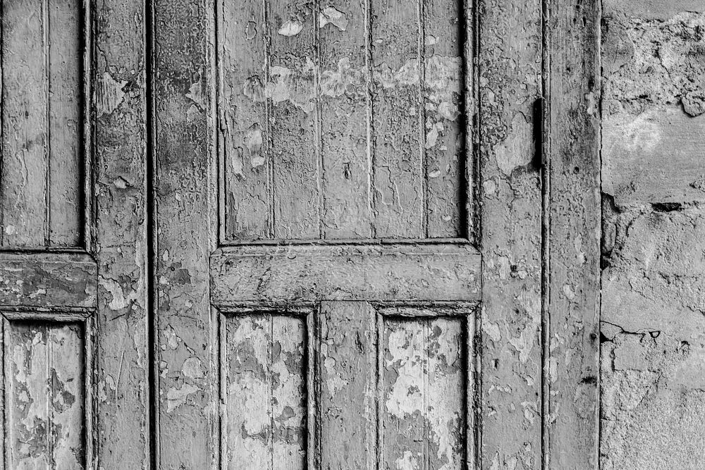 Weathered door on an old building