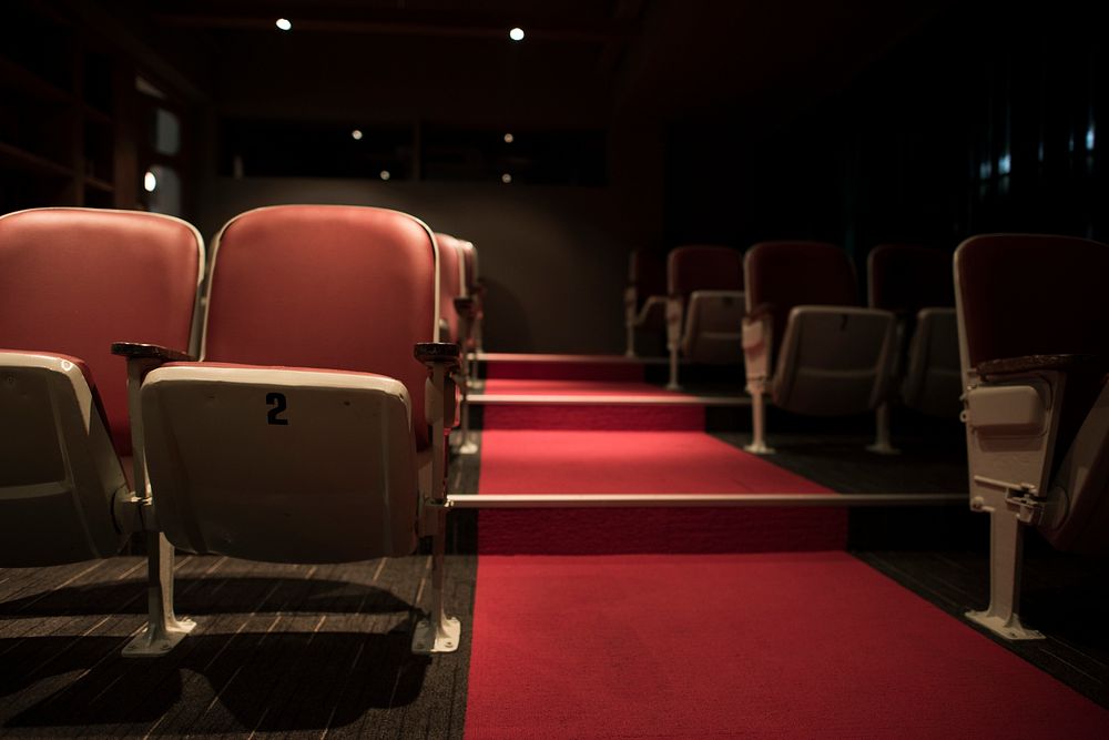 Empty rows in a movie theatre