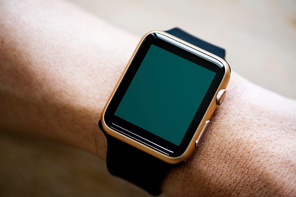 Closeup of mockup smartwatch