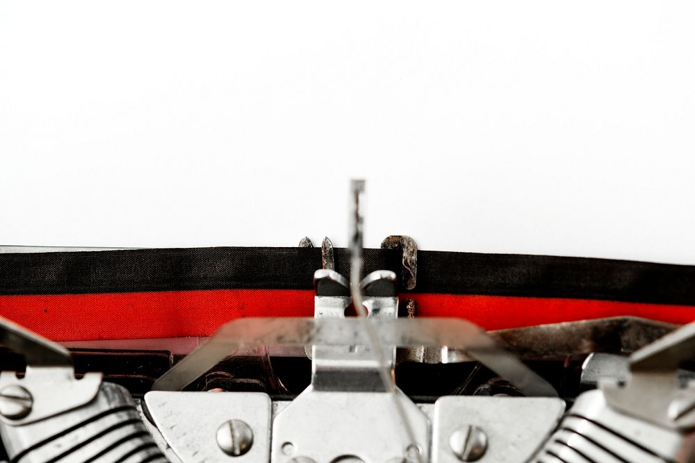 Closeup of retro typewriter