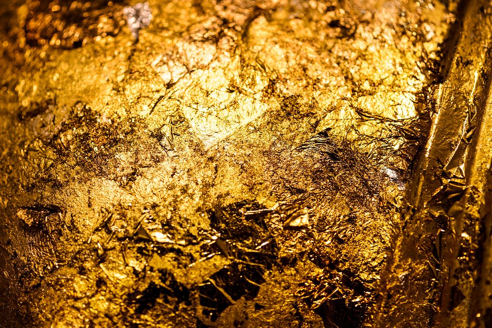 Wrinkled golden textured background