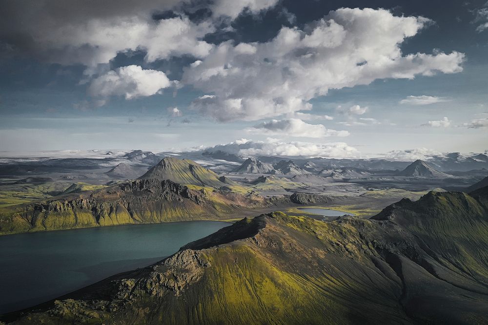 Blue lake central highlands, Iceland