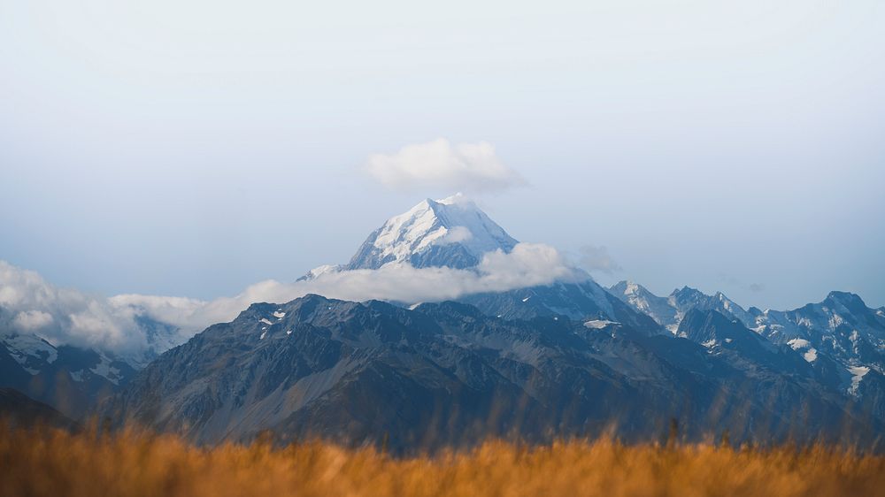 Mountain desktop wallpaper background, Mount Cook, New Zealand