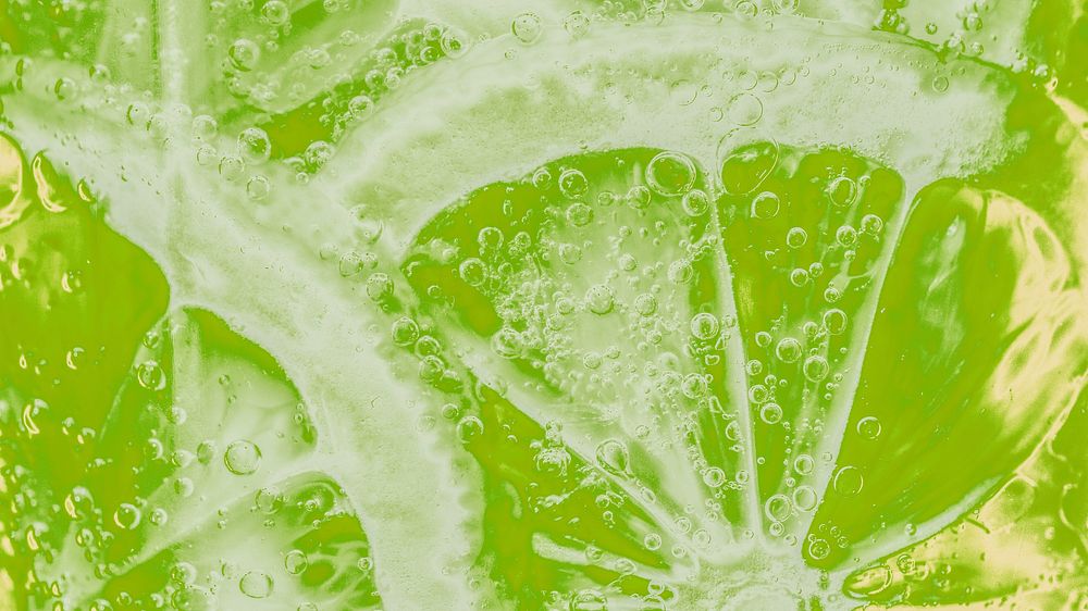 Slices of freshly cut lime