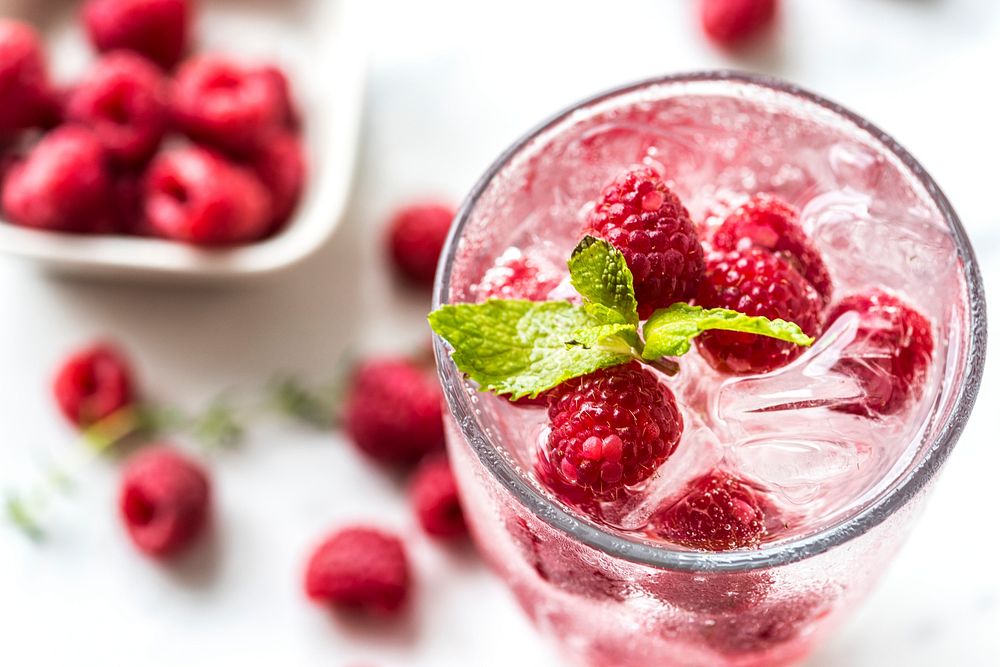 Raspberry mint infused water recipe