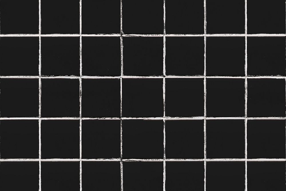 Black square tiled texture background