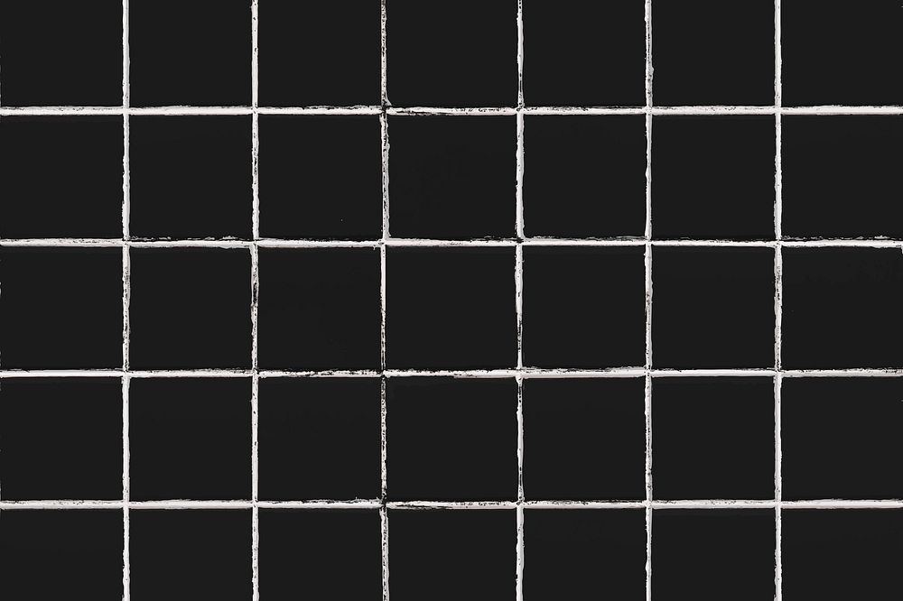 Black square tiled texture background