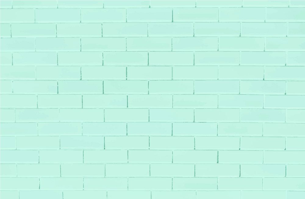 Green brick wall textured background
