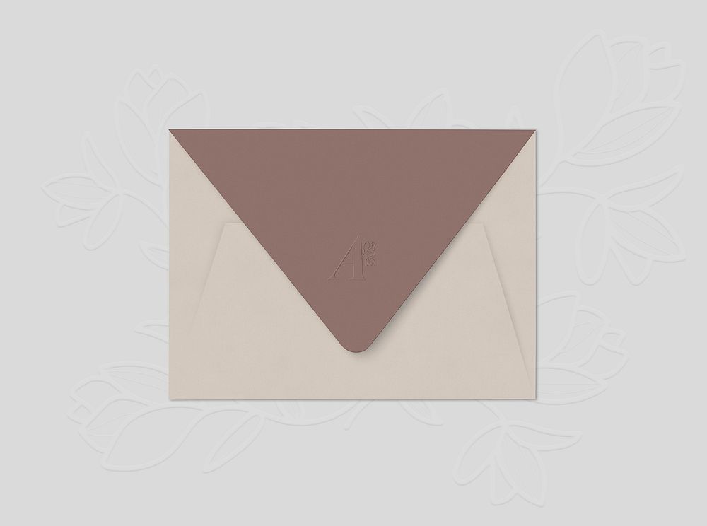 Beige envelope design mockup
