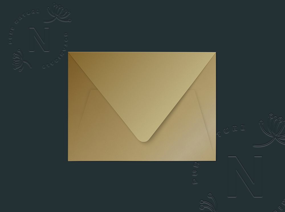 Yellow envelope design mockup