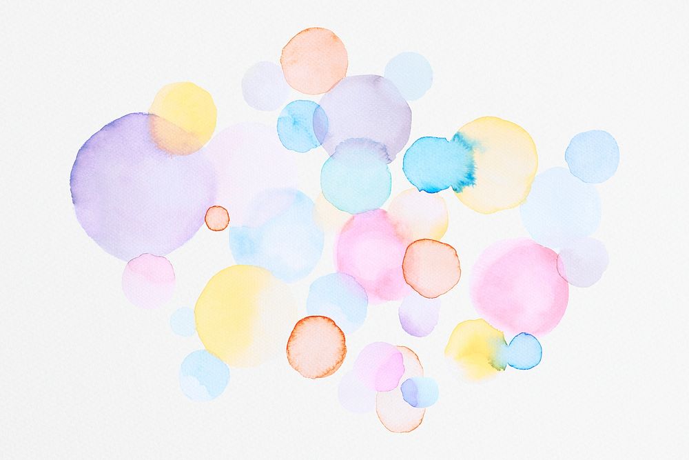 Colorful abstract watercolor blobs illustration
