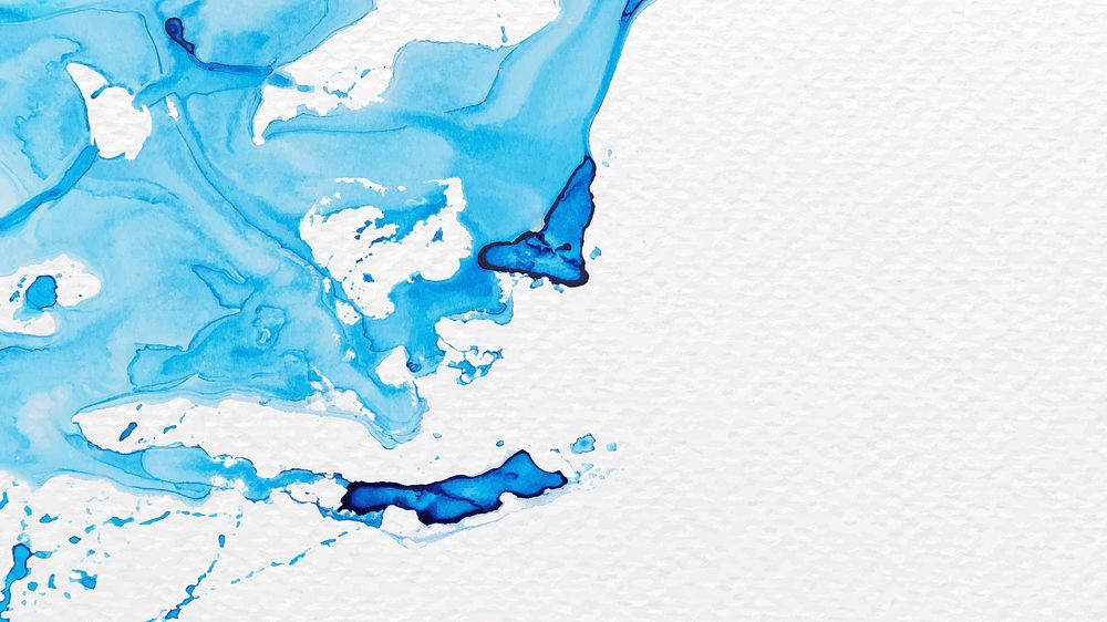 Abstract blue watercolor paint vector