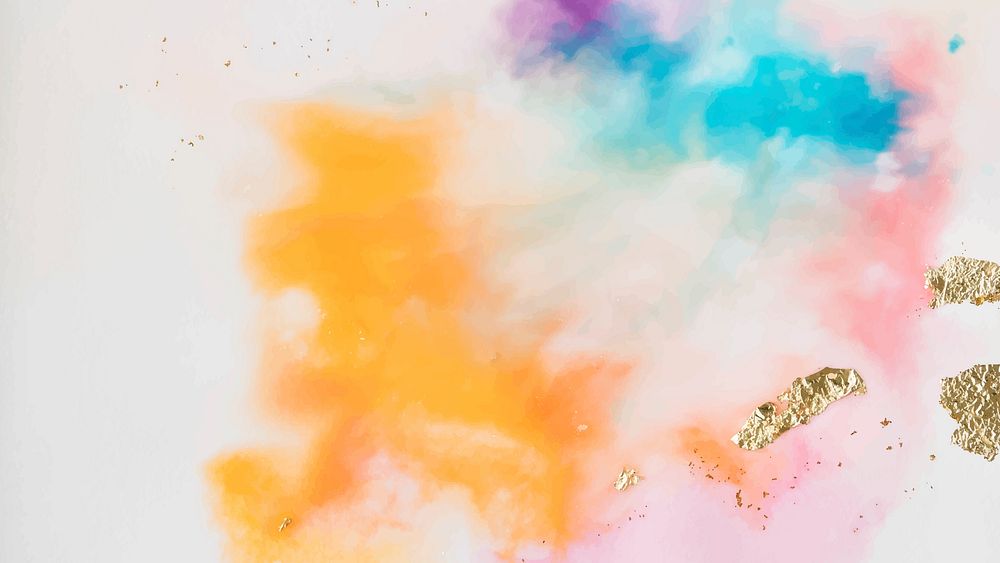 Colorful abstract watercolor painting background vector