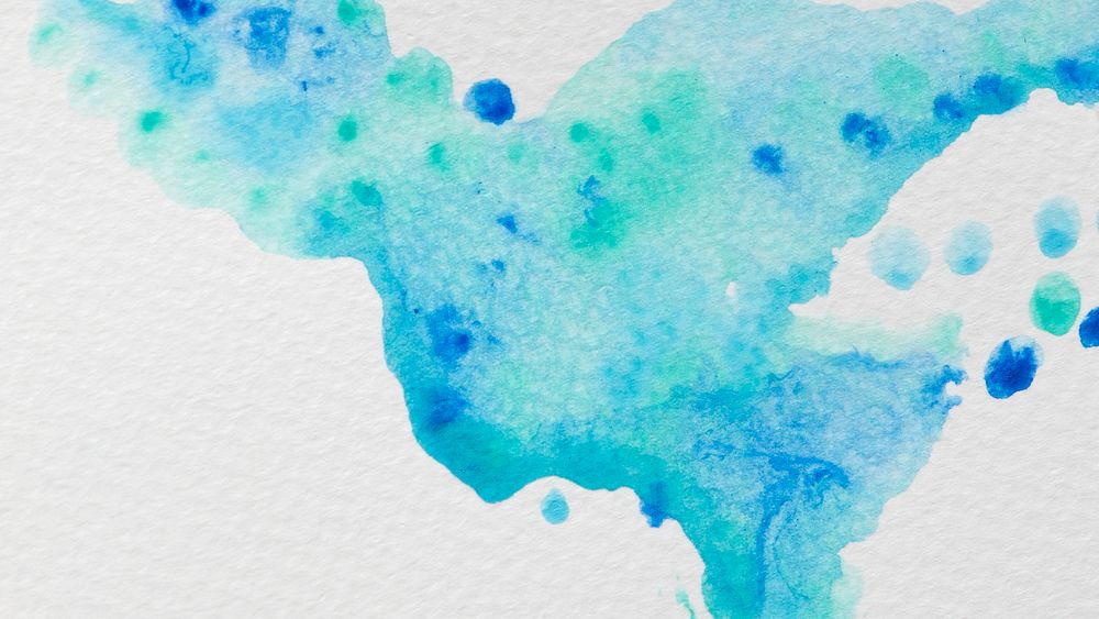 Blue abstract watercolor painting background