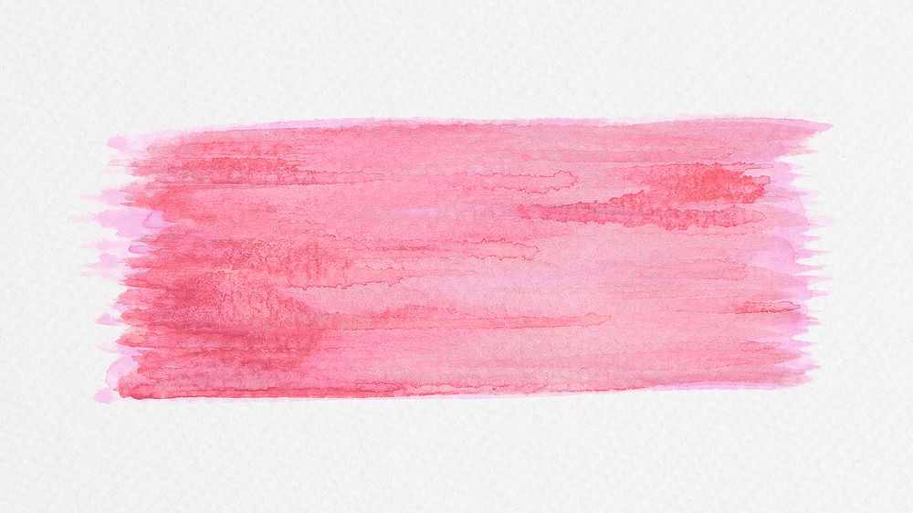 Pink watercolor brush stroke illustration