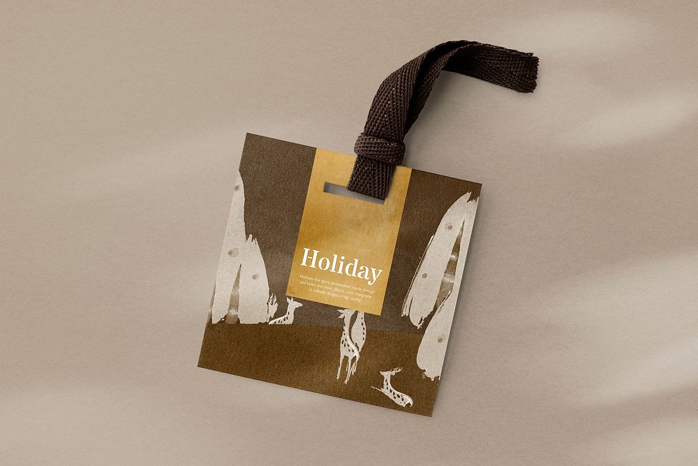 Swing tag mockup, clothing branding for business psd
