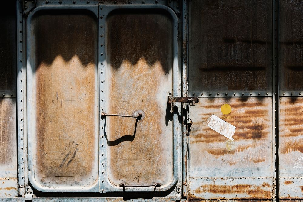 Old and rusty train doors