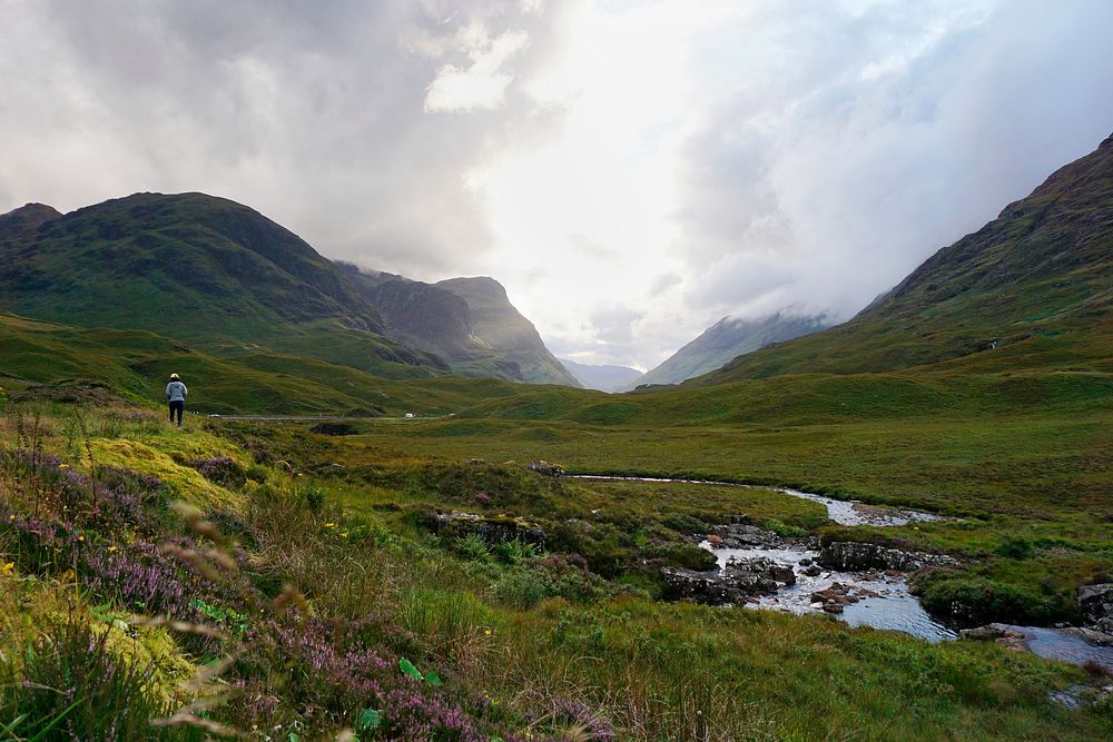 Natural landscape of Highlands in Scotland