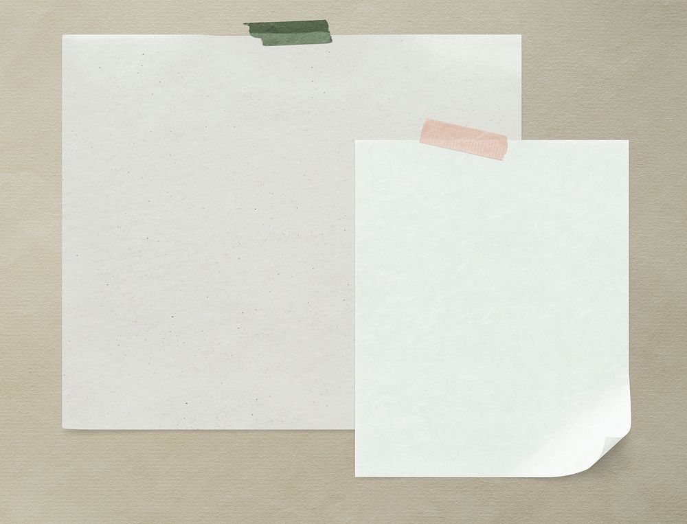 Blank plain white paper template