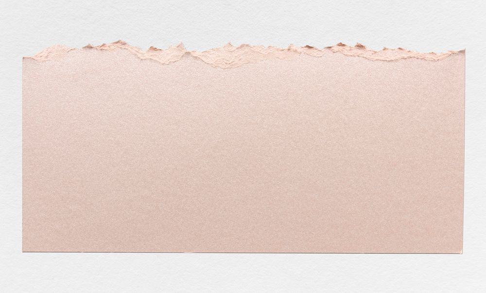 Blank torn rose pink paper template