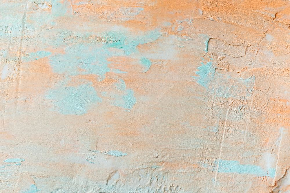 Orange paint on a concrete wall