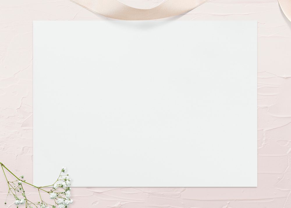 Blank plain white paper template