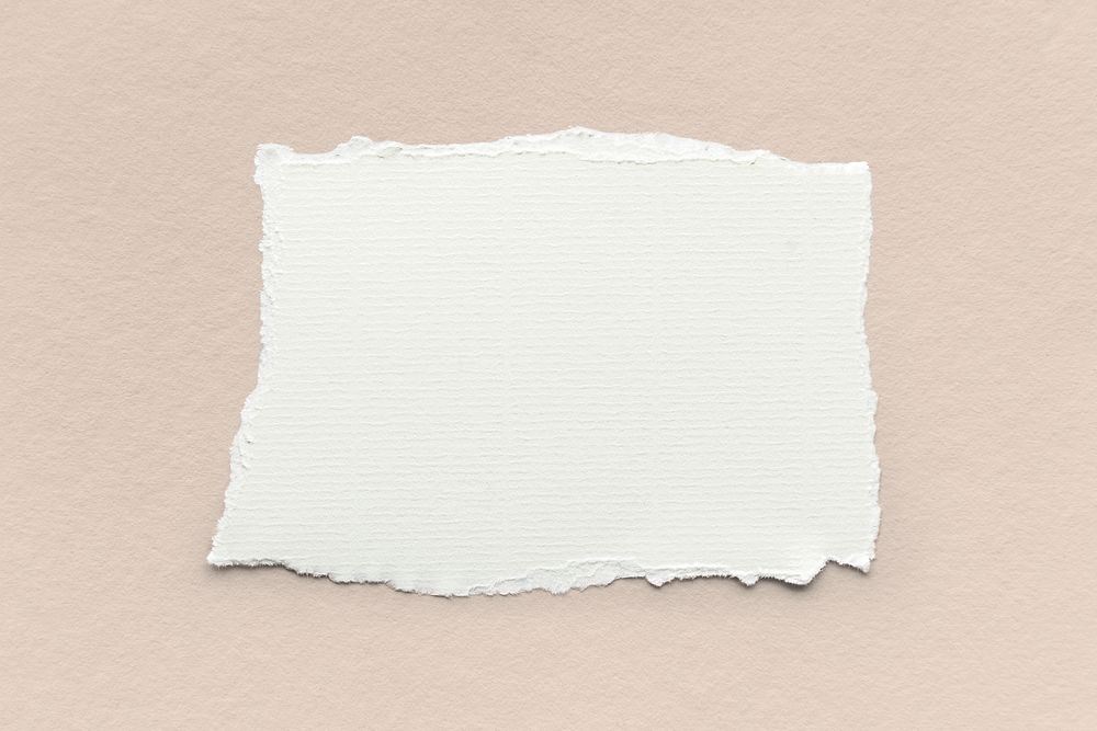 Blank torn white paper template