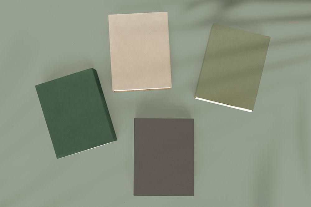 Earth tone paper box mockup