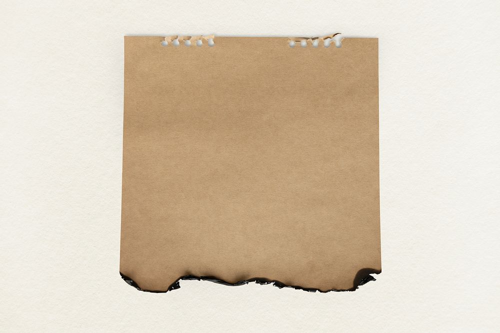 Blank burnt craft paper template