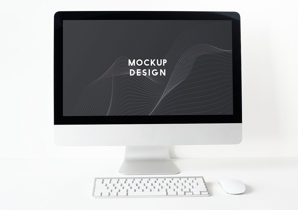 Computer monitor screen mockup template