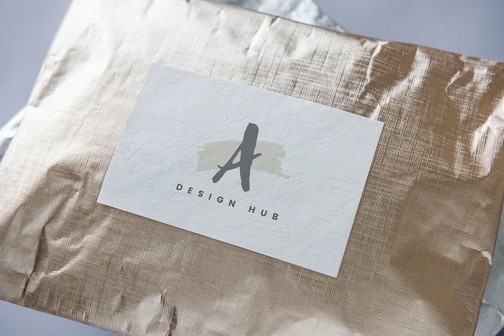 Silver and golden package mockups