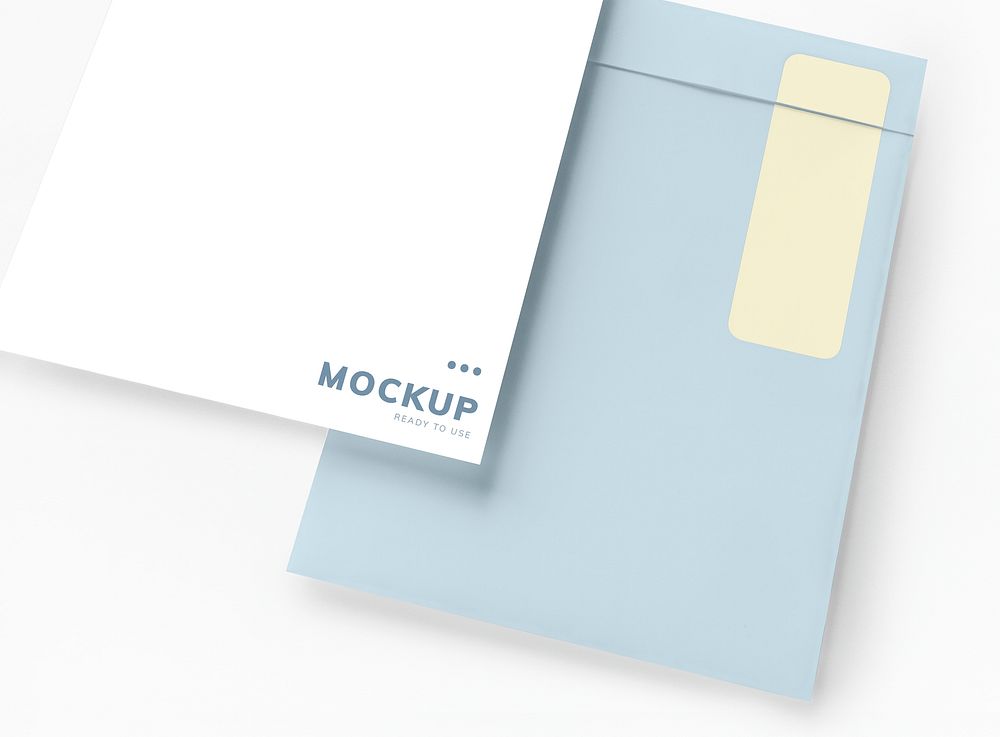 Business document and envelope mockup