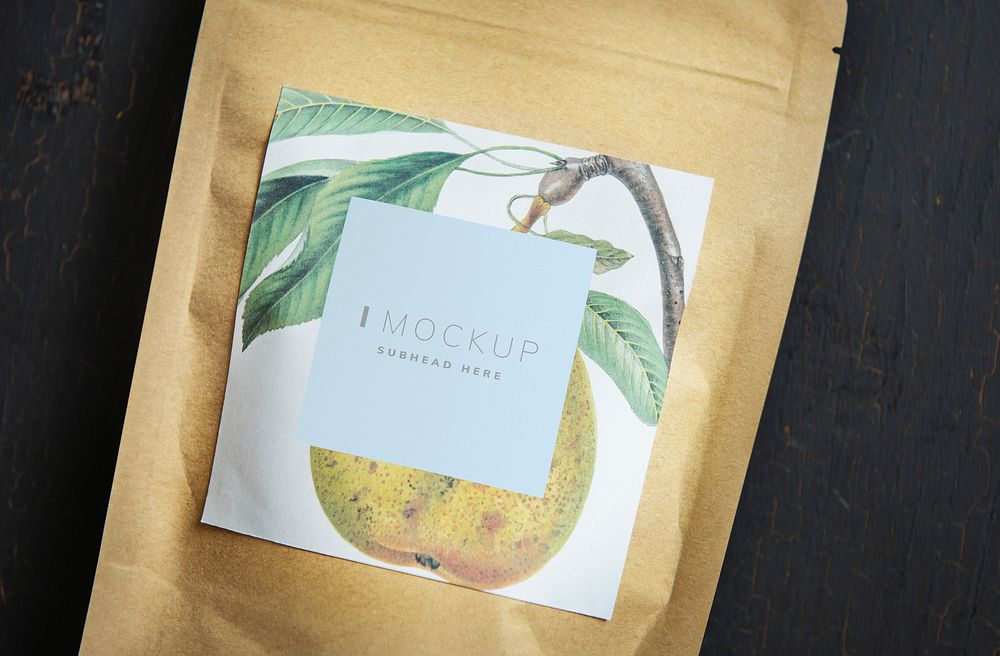 Organic tea branding and packaging mockup