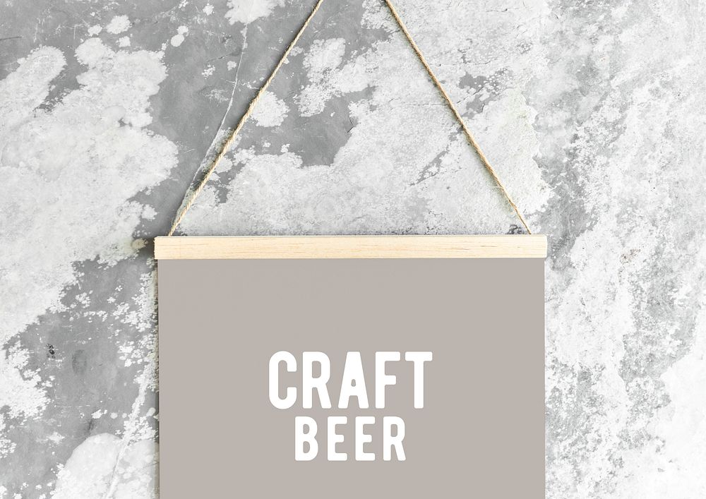 Craft beer pub poster mockup