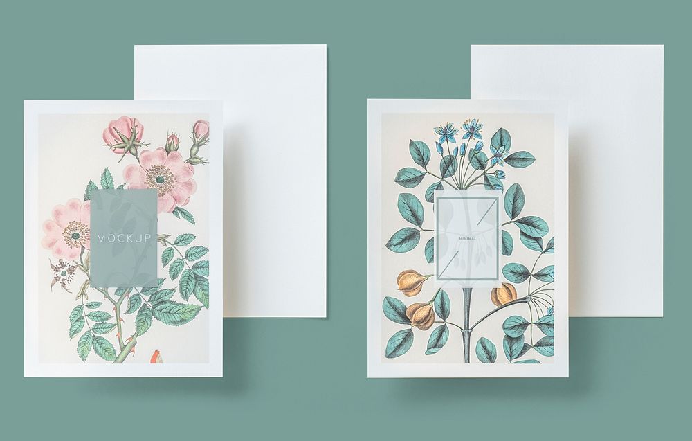 Floral wedding invitation card mockup | Premium PSD Mockup - rawpixel