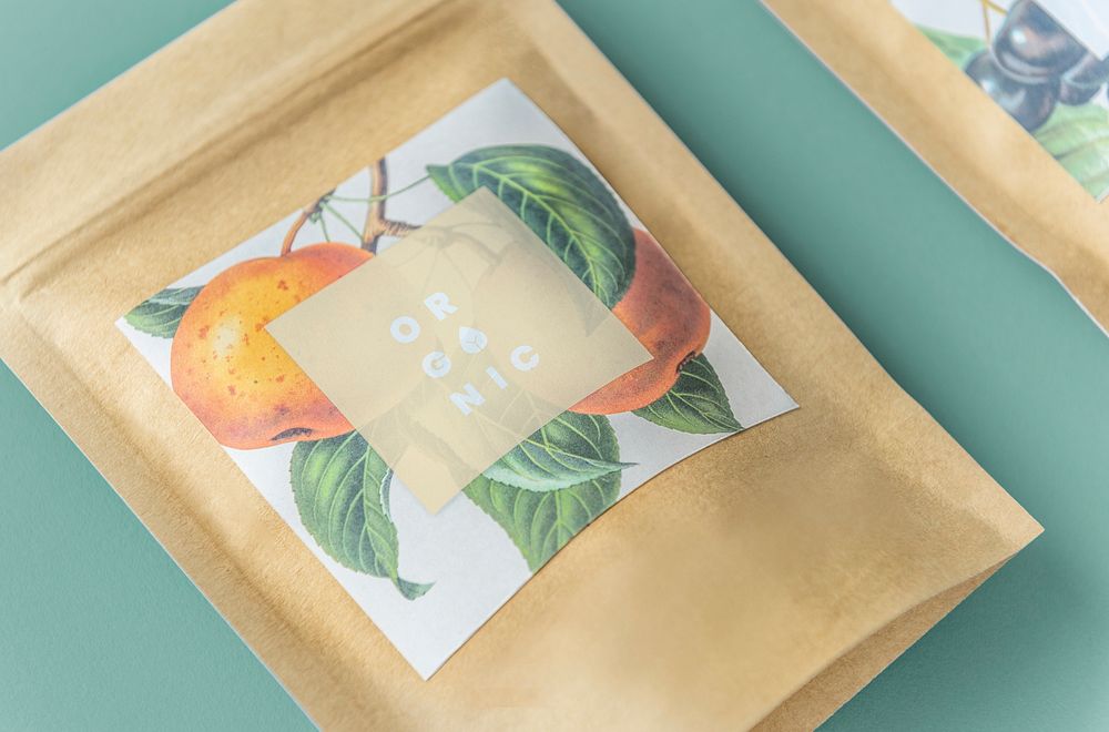 Organic tea branding and packaging mockup