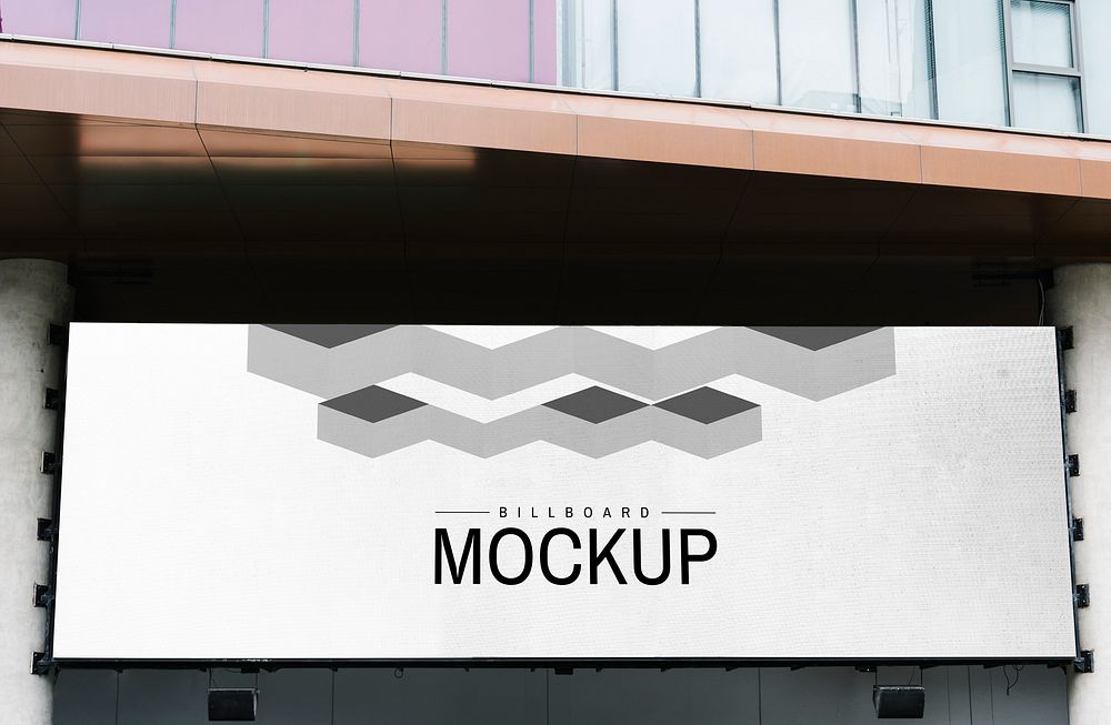 Minimal large-scale horizontal billboard mockup