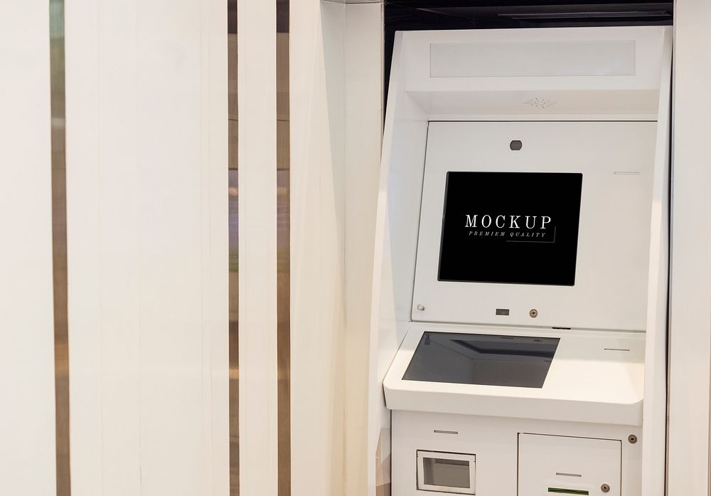 Digital payment machine kiosk mockup
