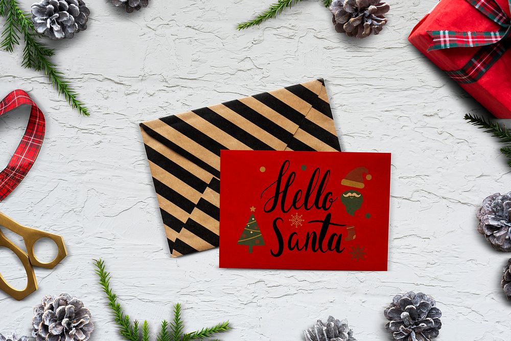 We wish you a Merry Christmas card mockup