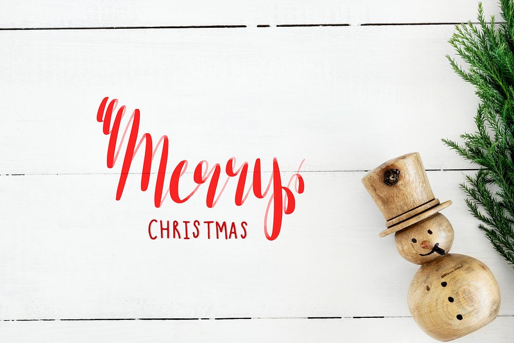 Merry Christmas greeting card mockup