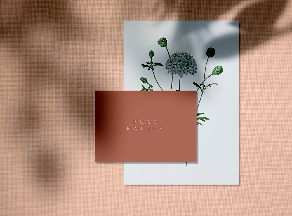 Botanical product backdrop Mockup free