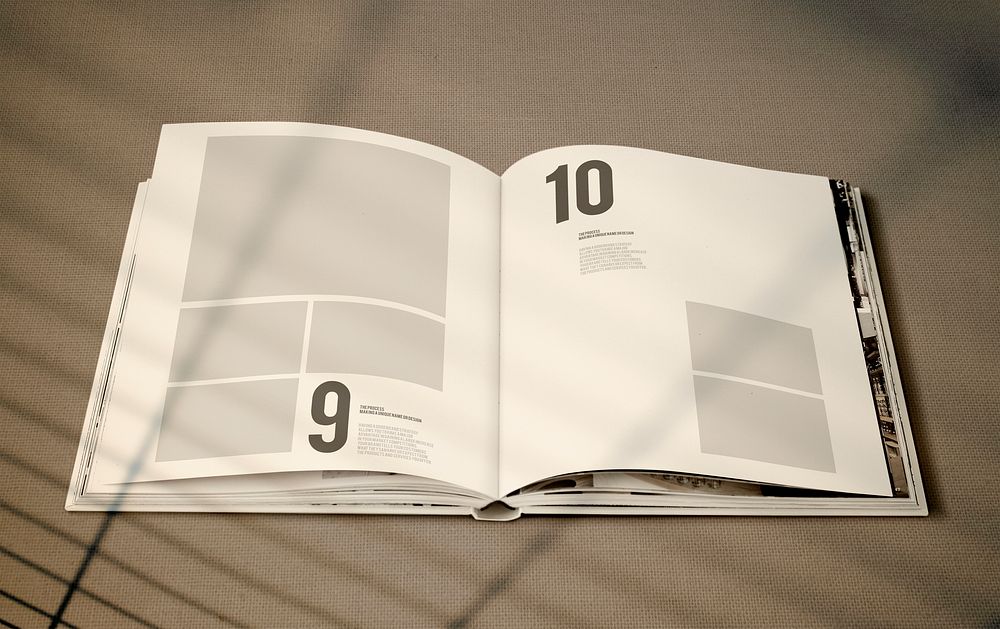 Magazine mockup with a blank space psd