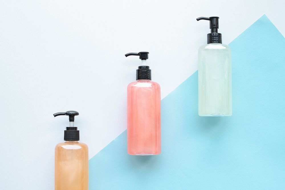Body wash bottles mockup design