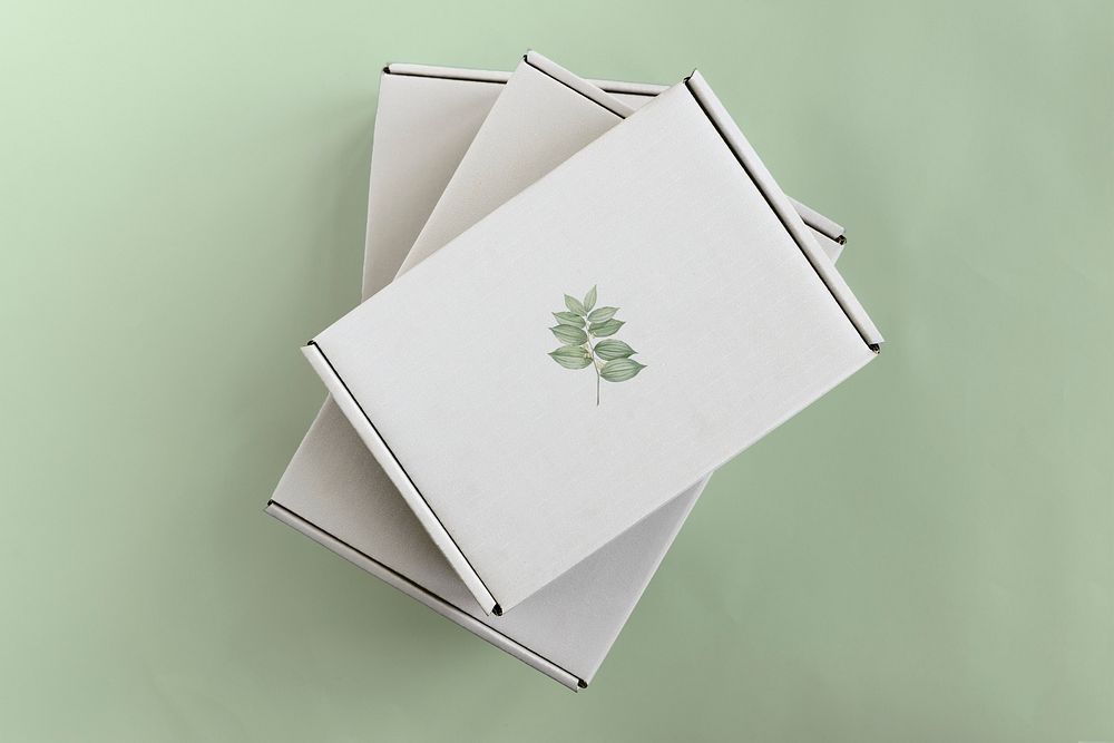 Natural gift box and packaging mockup design