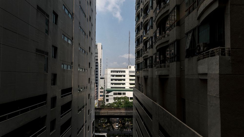 Buildings in downtown Bangkok city