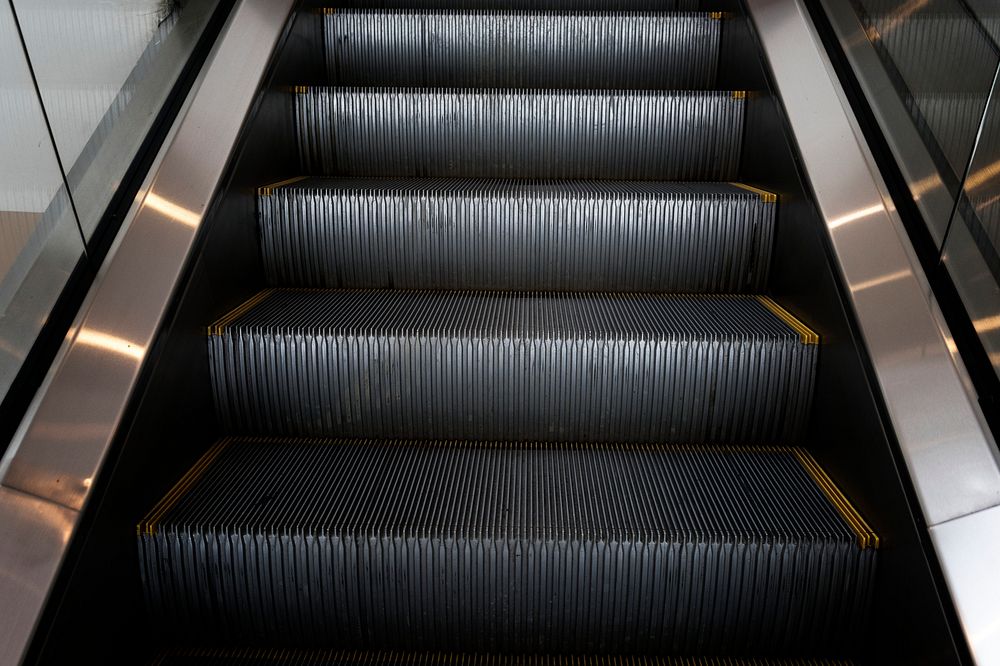 Escalator stairs in