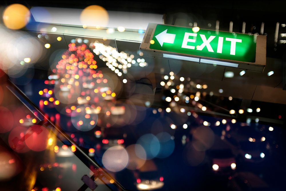 Blurred lights of traffic at night