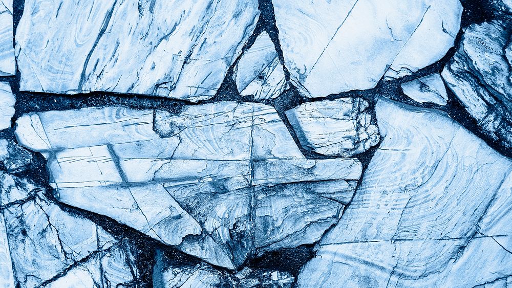 Blue broken rock textured Background